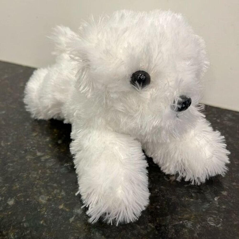 AURORA MINI FLOPSIE 8” PLUSH BICHON FRISE DOG 60466 CUDDLY SOFT TOY TEDDY PUPPY